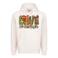 Pale Pink Mardi Gras love crawfish Premium Hoodie - NancyCooperArtShop
