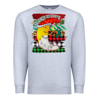 Heather Grey Christmas Brushstrokes Moon Premium Sweatshirt - Bettercallsaul