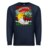 Navy Christmas Brushstrokes Moon Premium Sweatshirt - Bettercallsaul
