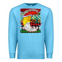 Ocean Blue Christmas Brushstrokes Moon Premium Sweatshirt - Bettercallsaul