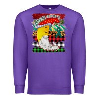 Purple Christmas Brushstrokes Moon Premium Sweatshirt - Bettercallsaul