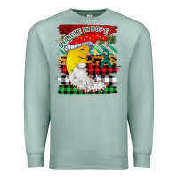 Seafoam Christmas Brushstrokes Moon Premium Sweatshirt - Bettercallsaul