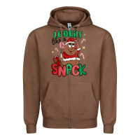 Chestnut lookin' like a snack christmas character Zipper Hoodie - MaliasSmallBusiness