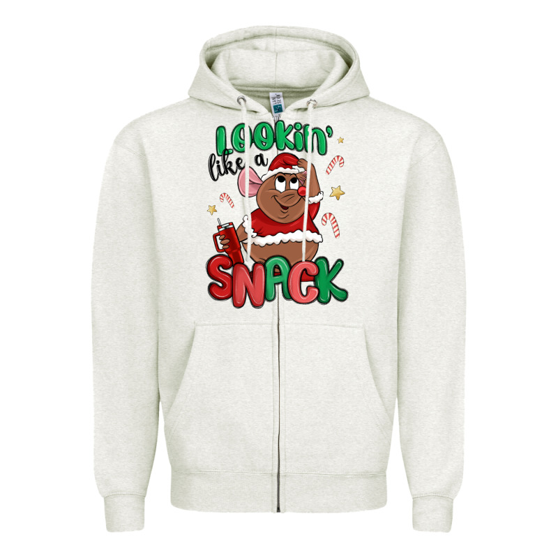 Lookin' Like A Snack Christmas Character Zipper Hoodie by MaliasSmallBusiness | Teevron