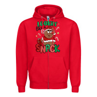 Red lookin' like a snack christmas character Zipper Hoodie - MaliasSmallBusiness