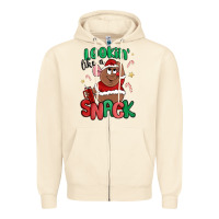 Sandshell lookin' like a snack christmas character Zipper Hoodie - MaliasSmallBusiness