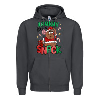 Smoke lookin' like a snack christmas character Zipper Hoodie - MaliasSmallBusiness