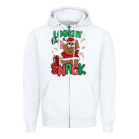 White lookin' like a snack christmas character Zipper Hoodie - MaliasSmallBusiness