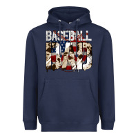 Navy Baseball American Dad Heavyweight Hoodie - Bettercallsaul