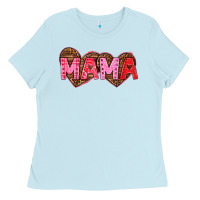 Baby Blue mama valentines day Ladies Tee - texasbilliewilder