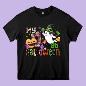My 1st Halloween Heavy Core Tee Designed By Barkaloodesign
