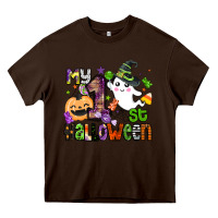 Chocolate Brown my 1st halloween Heavy Core Tee - BarkalooDesign