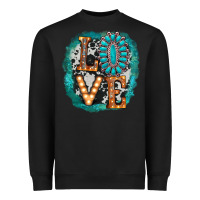 Black love western Heavyweight Sweatshirt - AdoDesignShop