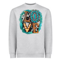 Heather Grey love western Heavyweight Sweatshirt - AdoDesignShop