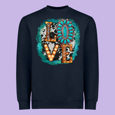 Love Western Heavyweight Sweatshirt Designed By Adodesignshop