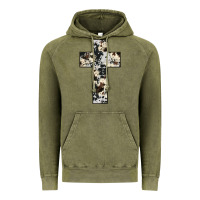 Vintage Olive cowhide cross Vintage Hoodie - JahusDesignShop