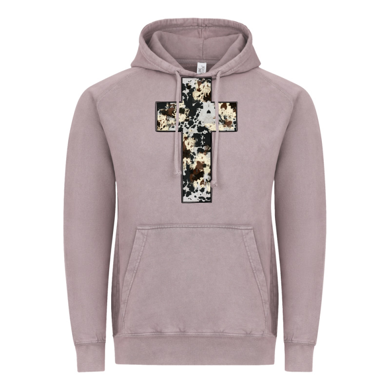Cowhide Cross Vintage Hoodie by JahusDesignShop | Teevron