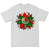Dove Grey mexican flag sunflower Premium Tee - Zillion Design Studio
