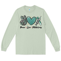 Matcha peace love phlebotomy Long Sleeve Tee - MaliasSmallBusiness
