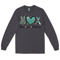 Smoke peace love phlebotomy Long Sleeve Tee - MaliasSmallBusiness