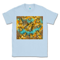 Dusty Blue Bumble Bees Classic Tee - LillyAllenDesigns