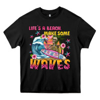 Black lifes a beach make some waves Heavy Core Tee - texasbilliewilder