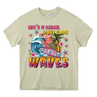 Mossy lifes a beach make some waves Heavy Core Tee - texasbilliewilder