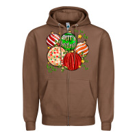Chestnut merry christmas tree ball Zipper Hoodie - MaliasSmallBusiness