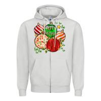 Dove Grey merry christmas tree ball Zipper Hoodie - MaliasSmallBusiness