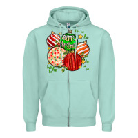 Seafoam merry christmas tree ball Zipper Hoodie - MaliasSmallBusiness