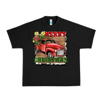 Black merry christmas with truck Urban Heavy Tee - AdoDesignShop