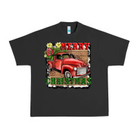 Pigment Black merry christmas with truck Urban Heavy Tee - AdoDesignShop