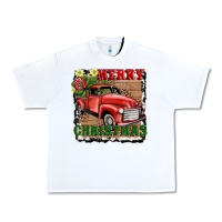 White merry christmas with truck Urban Heavy Tee - AdoDesignShop