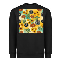 Black leopard pumpkin cactus sunflower seamless Heavyweight Sweatshirt - AdoDesignShop