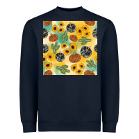 Navy leopard pumpkin cactus sunflower seamless Heavyweight Sweatshirt - AdoDesignShop