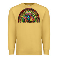 Antique Gold Christmas cowboy boots rainbow Premium Sweatshirt - RanaPortraitStore