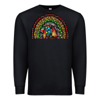 Black Christmas cowboy boots rainbow Premium Sweatshirt - RanaPortraitStore