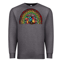 Charcoal Heather Christmas cowboy boots rainbow Premium Sweatshirt - RanaPortraitStore