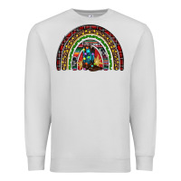Dove Grey Christmas cowboy boots rainbow Premium Sweatshirt - RanaPortraitStore