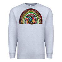 Heather Grey Christmas cowboy boots rainbow Premium Sweatshirt - RanaPortraitStore