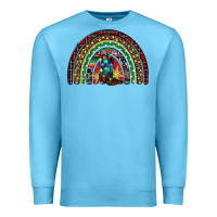 Ocean Blue Christmas cowboy boots rainbow Premium Sweatshirt - RanaPortraitStore