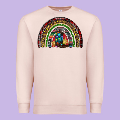 Christmas Cowboy Boots Rainbow Premium Sweatshirt Designed By Ranaportraitstore