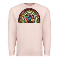 Pale Pink Christmas cowboy boots rainbow Premium Sweatshirt - RanaPortraitStore