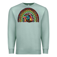 Seafoam Christmas cowboy boots rainbow Premium Sweatshirt - RanaPortraitStore