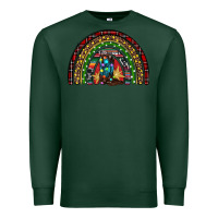 Sports Green Christmas cowboy boots rainbow Premium Sweatshirt - RanaPortraitStore