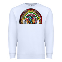 White Christmas cowboy boots rainbow Premium Sweatshirt - RanaPortraitStore
