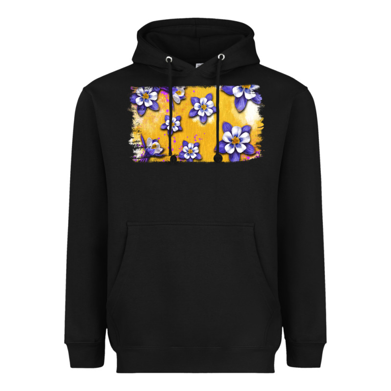 Rocky Mountain Columbine Flower Heavyweight Hoodie by Bettercallsaul | Teevron