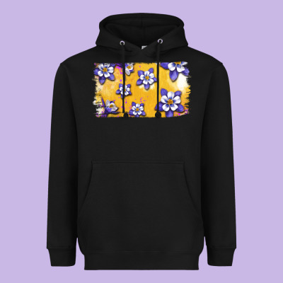 Rocky Mountain Columbine Flower Heavyweight Hoodie Designed By Bettercallsaul
