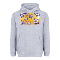 Heather Grey Rocky Mountain Columbine Flower Heavyweight Hoodie - Bettercallsaul
