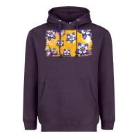 Plum Rocky Mountain Columbine Flower Heavyweight Hoodie - Bettercallsaul